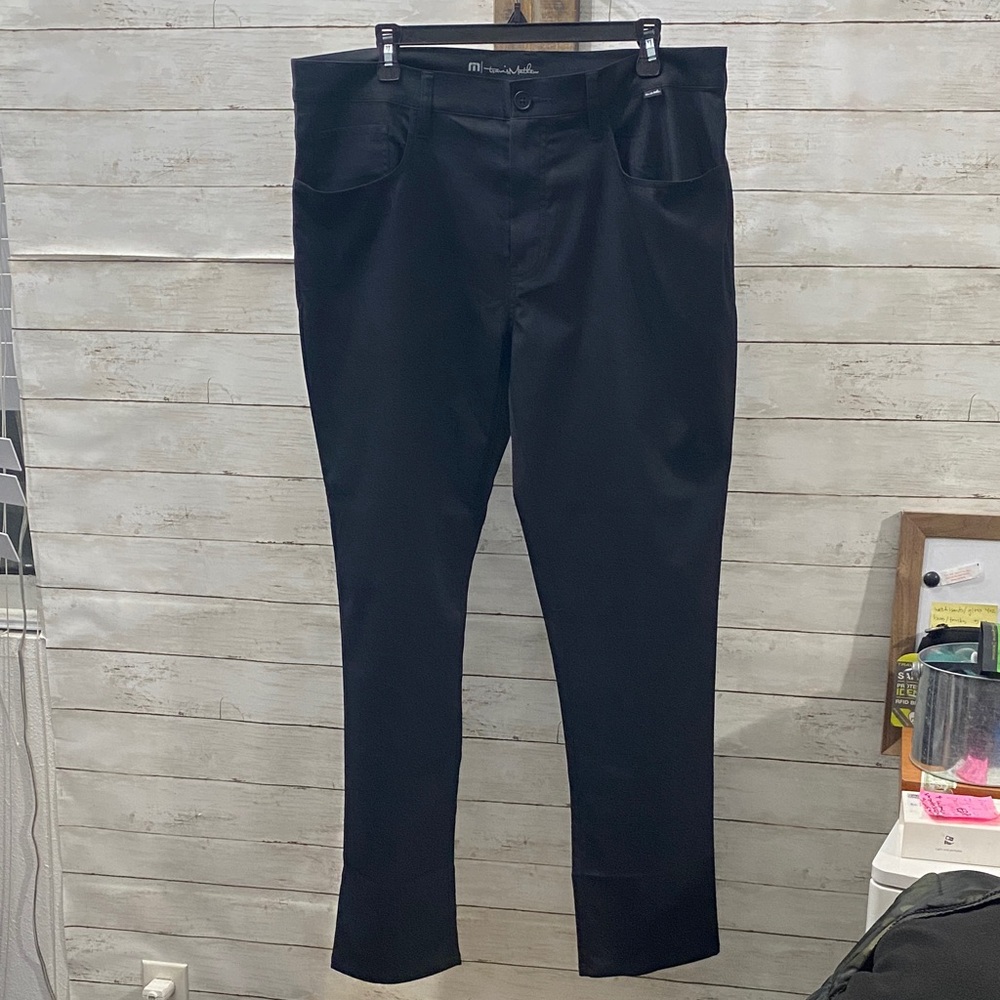 Travis Mathew Athletic/Dress Black Golf Pants